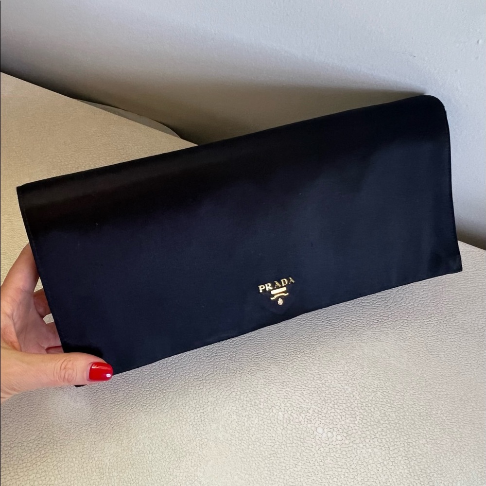 Prada silk clutch